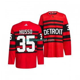 Camiseta Detroit Red Wings VILLE HUSSO 35 Adidas 2022-2023 Reverse Retro Vermelho Authentic - Homem